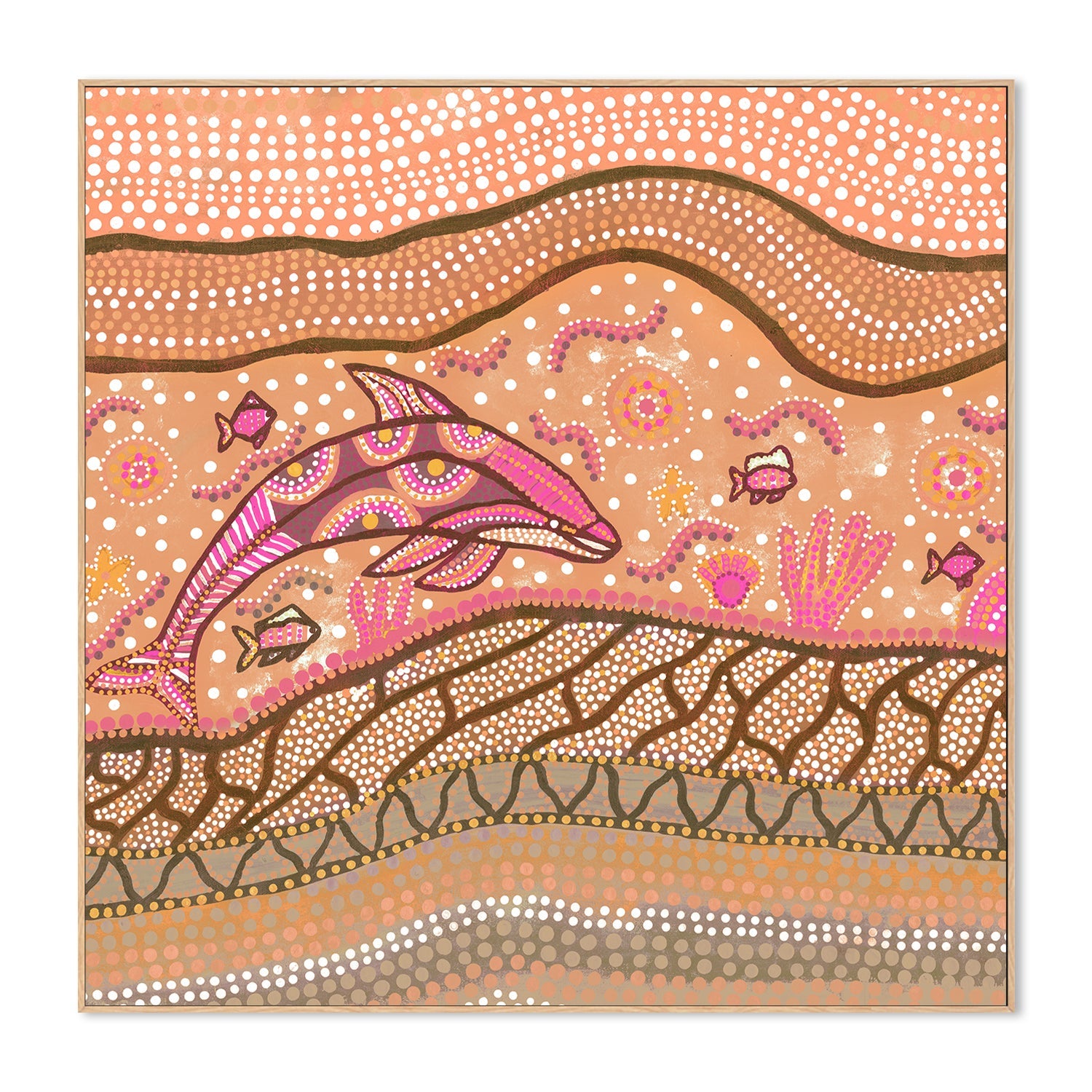 wall-art-print-canvas-poster-framed-Badarr Journey Orange Pink , By Tahni Derbin-4