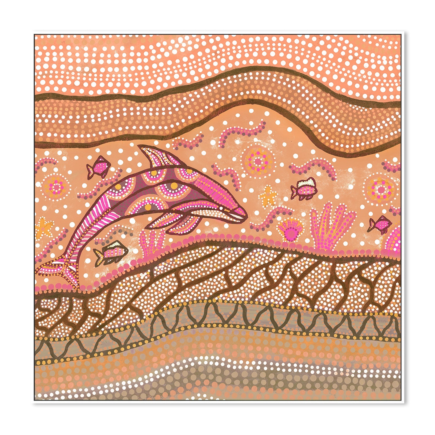 wall-art-print-canvas-poster-framed-Badarr Journey Orange Pink , By Tahni Derbin-5
