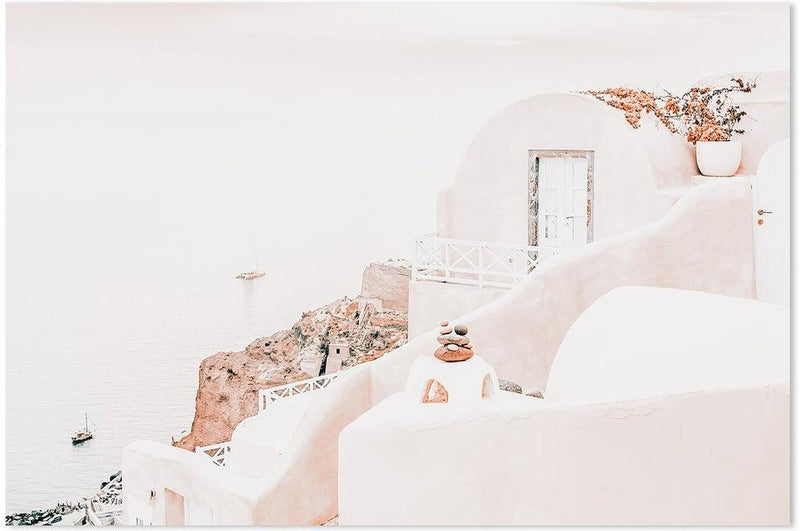 wall-art-print-canvas-poster-framed-Balcony View From Santorini Island, Style A-by-Gioia Wall Art-Gioia Wall Art