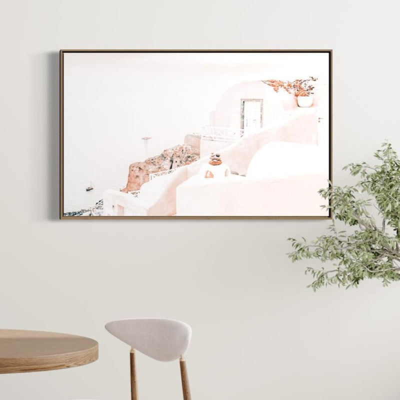wall-art-print-canvas-poster-framed-Balcony View From Santorini Island, Style A-by-Gioia Wall Art-Gioia Wall Art