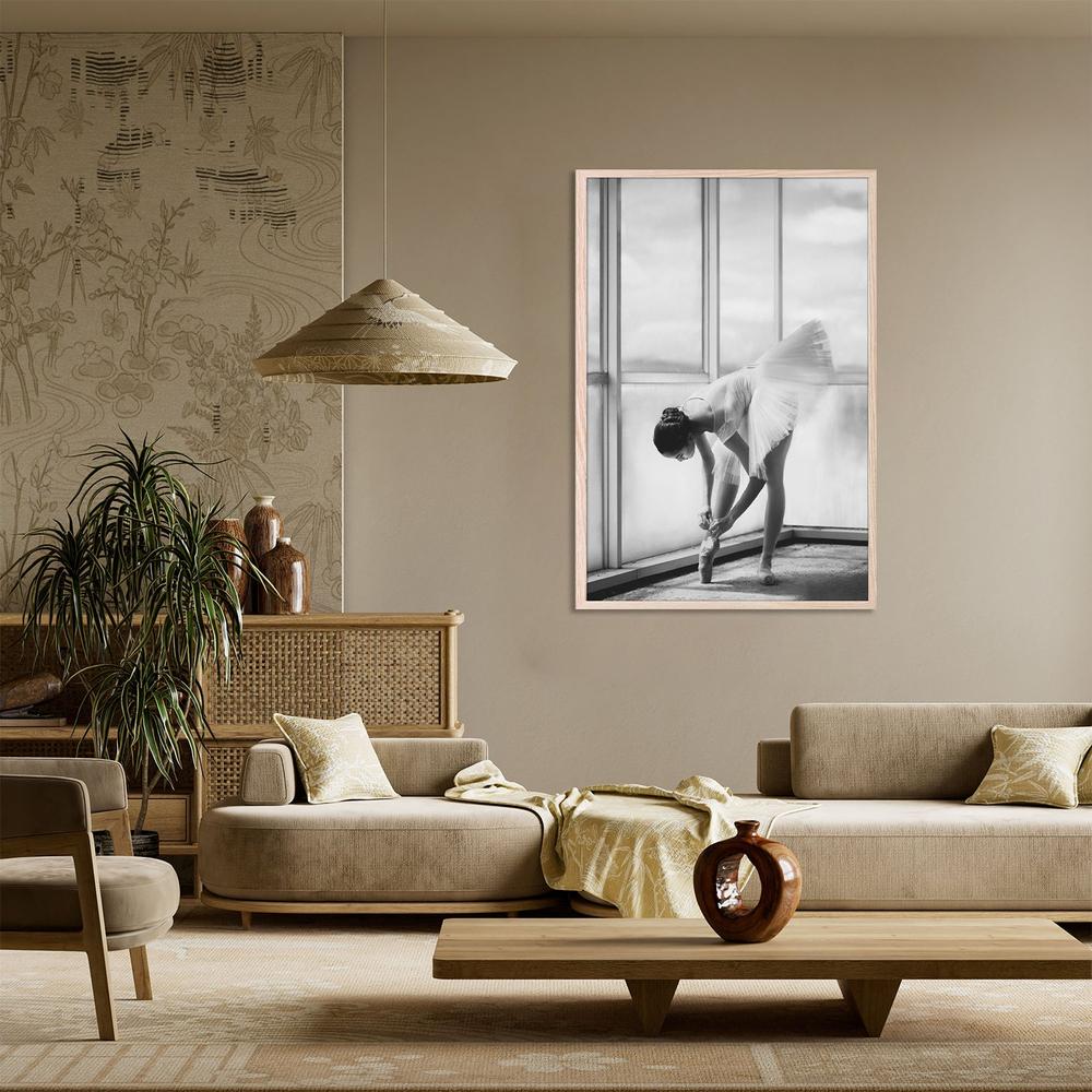 wall-art-print-canvas-poster-framed-Ballerina Tying Pointe Shoes-8