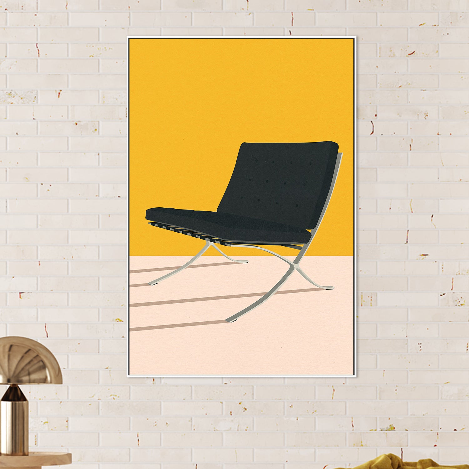 wall-art-print-canvas-poster-framed-Barcelona Chair By Mies Van Der Rohe-2