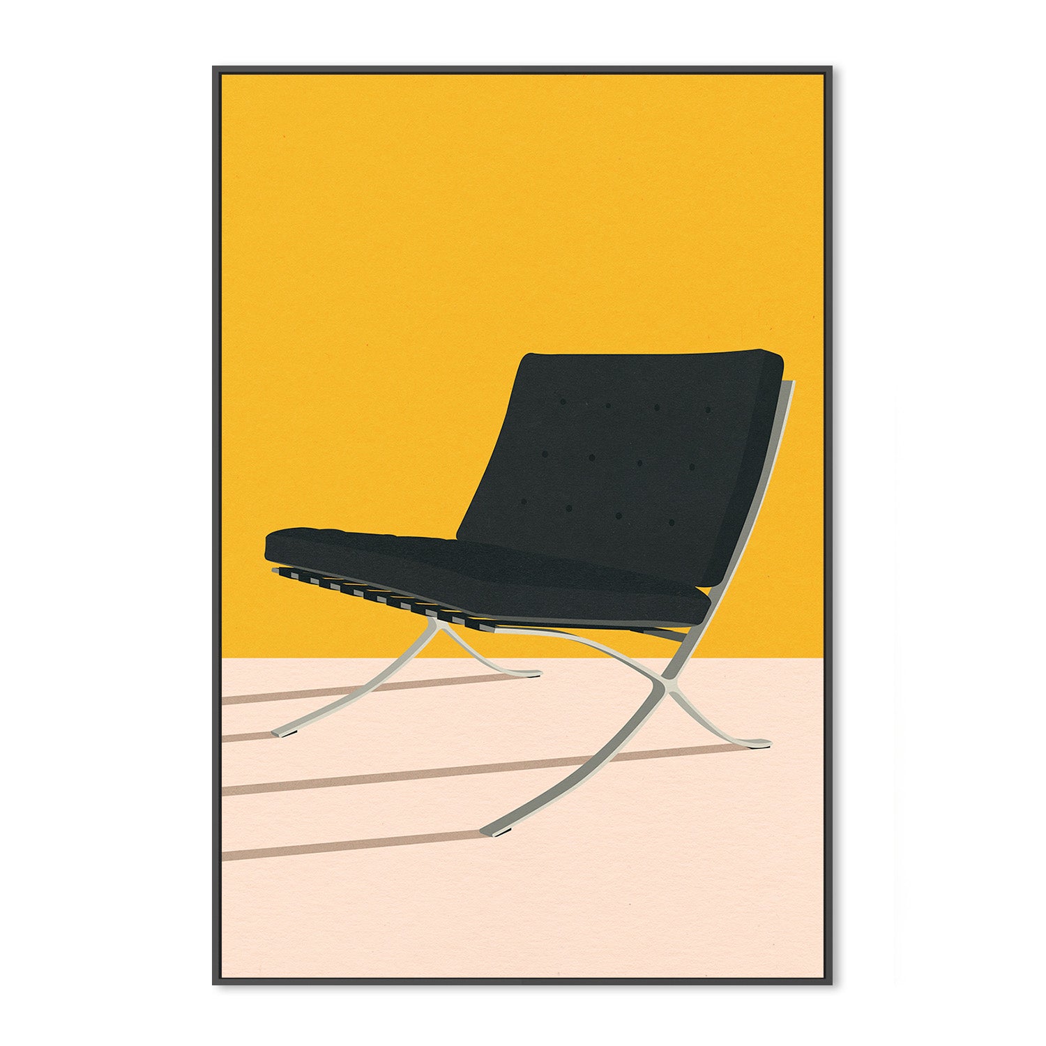 wall-art-print-canvas-poster-framed-Barcelona Chair By Mies Van Der Rohe-3
