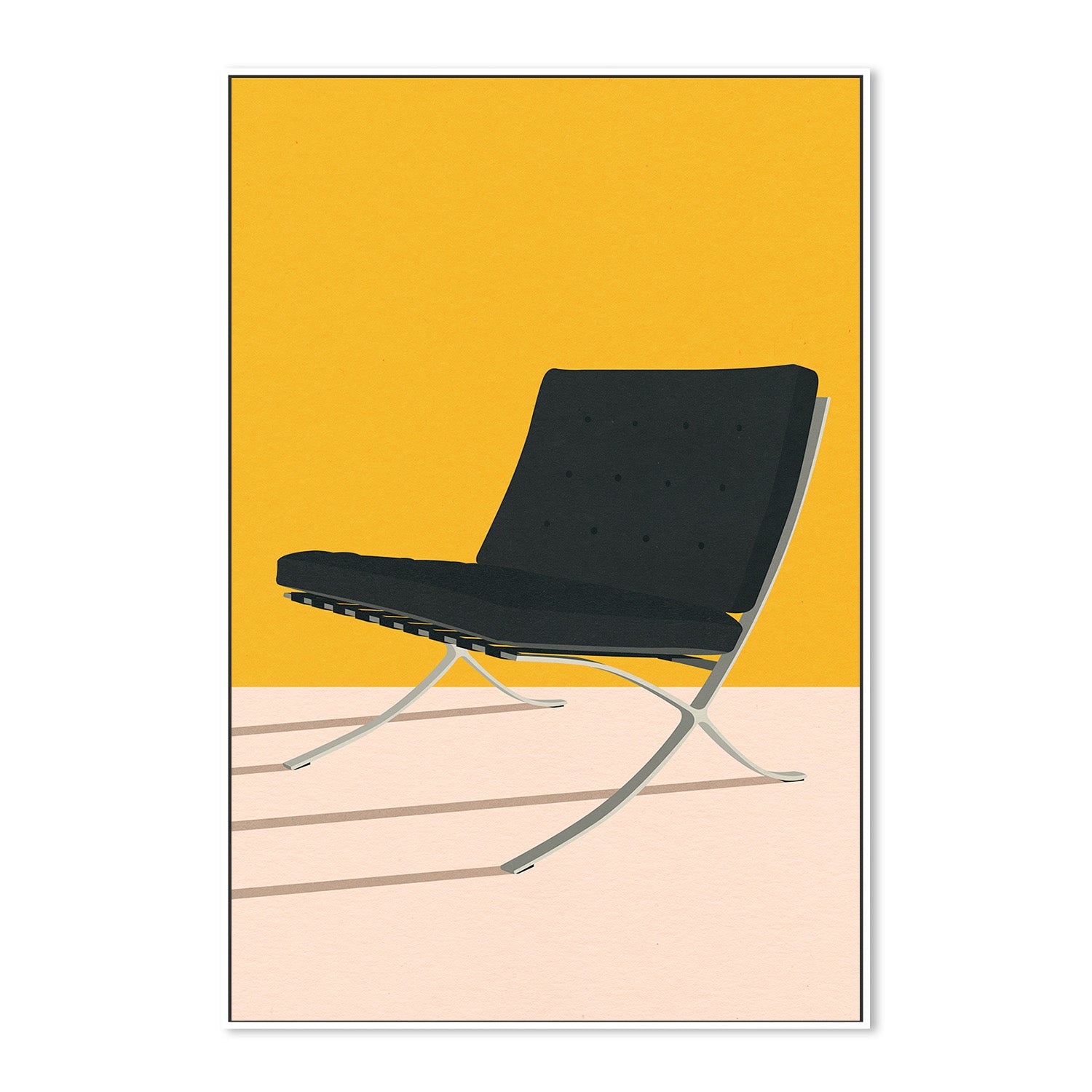 wall-art-print-canvas-poster-framed-Barcelona Chair By Mies Van Der Rohe-5