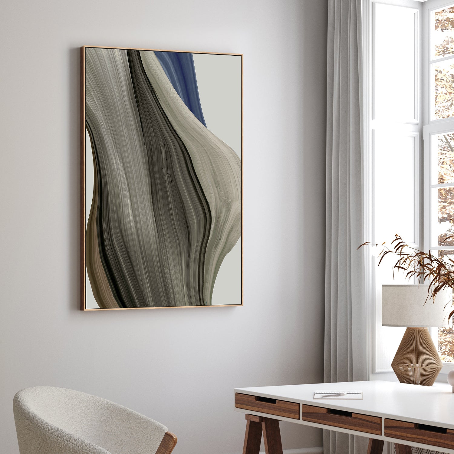 wall-art-print-canvas-poster-framed-Bark and Shadow, Style A-2