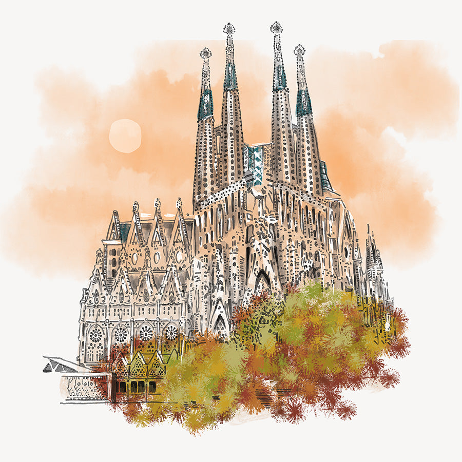 wall-art-print-canvas-poster-framed-Basilica De La Sagrada Familia-1