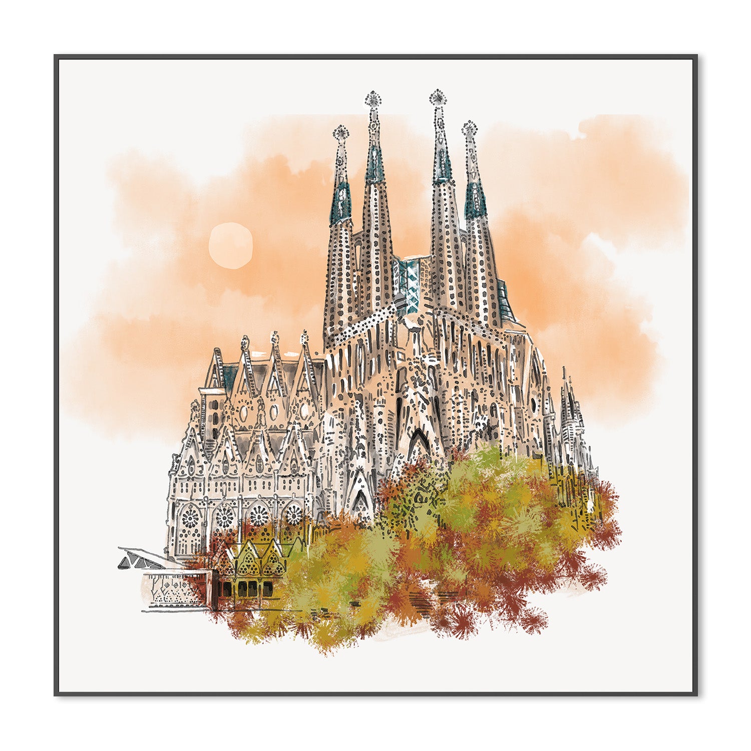 wall-art-print-canvas-poster-framed-Basilica De La Sagrada Familia-3