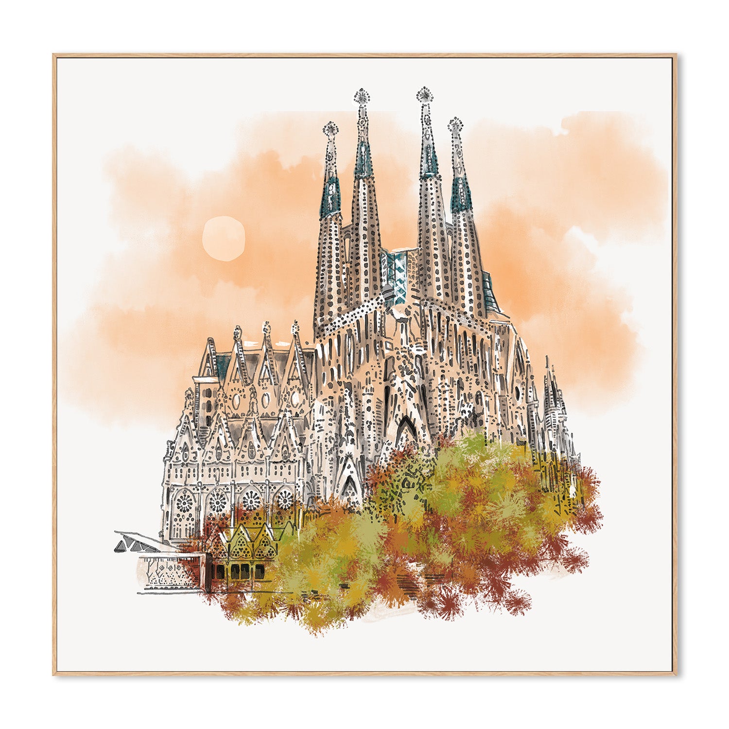 wall-art-print-canvas-poster-framed-Basilica De La Sagrada Familia-4