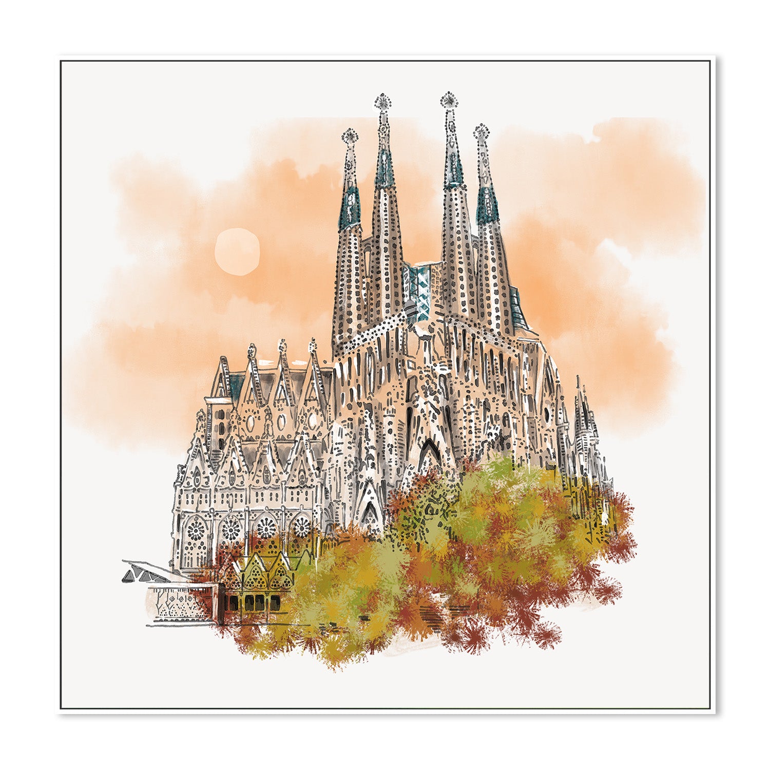 wall-art-print-canvas-poster-framed-Basilica De La Sagrada Familia-5