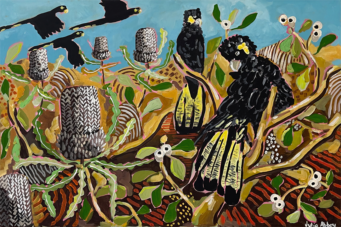 wall-art-print-canvas-poster-framed-Basking In Banksias , By Julia Abbey-1