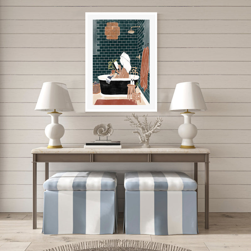 wall-art-print-canvas-poster-framed-Bathroom Babe , By Ivy Green Illustrations-GIOIA-WALL-ART