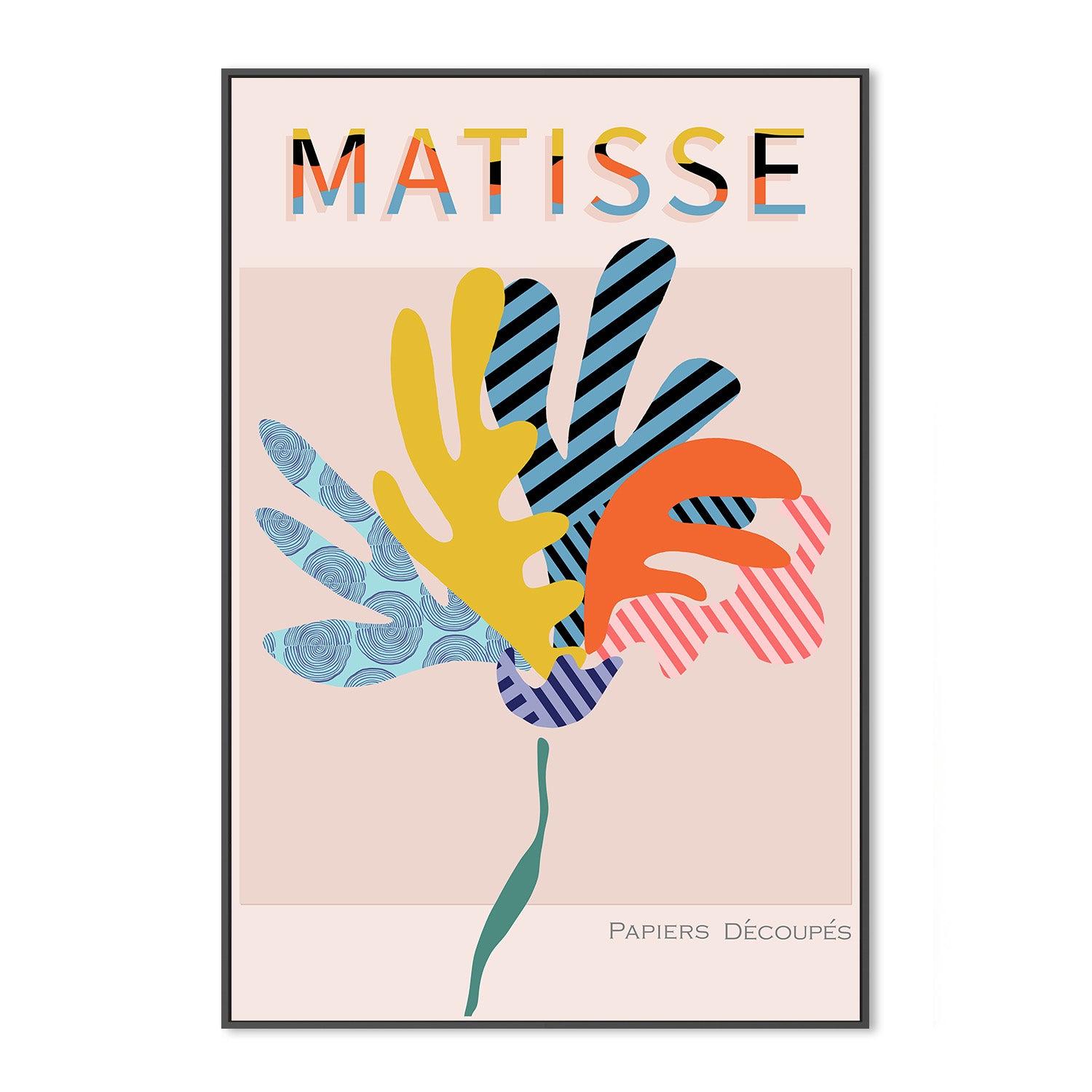 wall-art-print-canvas-poster-framed-Bauhaus - Flower-3