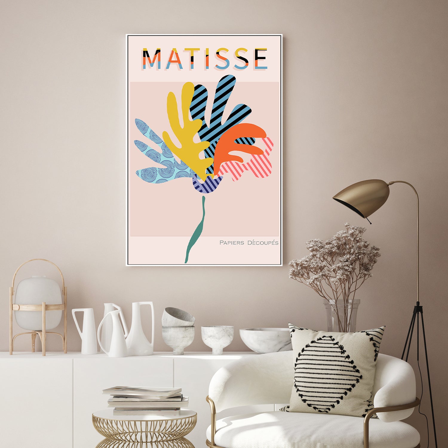 wall-art-print-canvas-poster-framed-Bauhaus - Flower-8