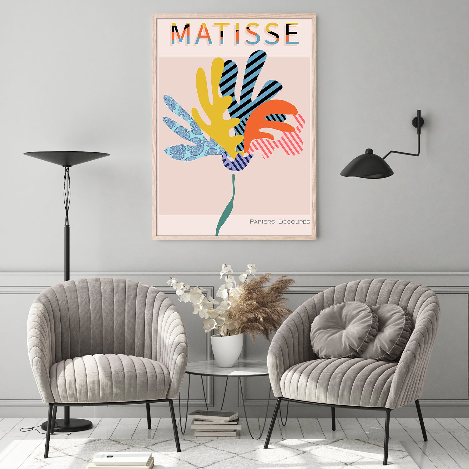 wall-art-print-canvas-poster-framed-Bauhaus - Flower-9