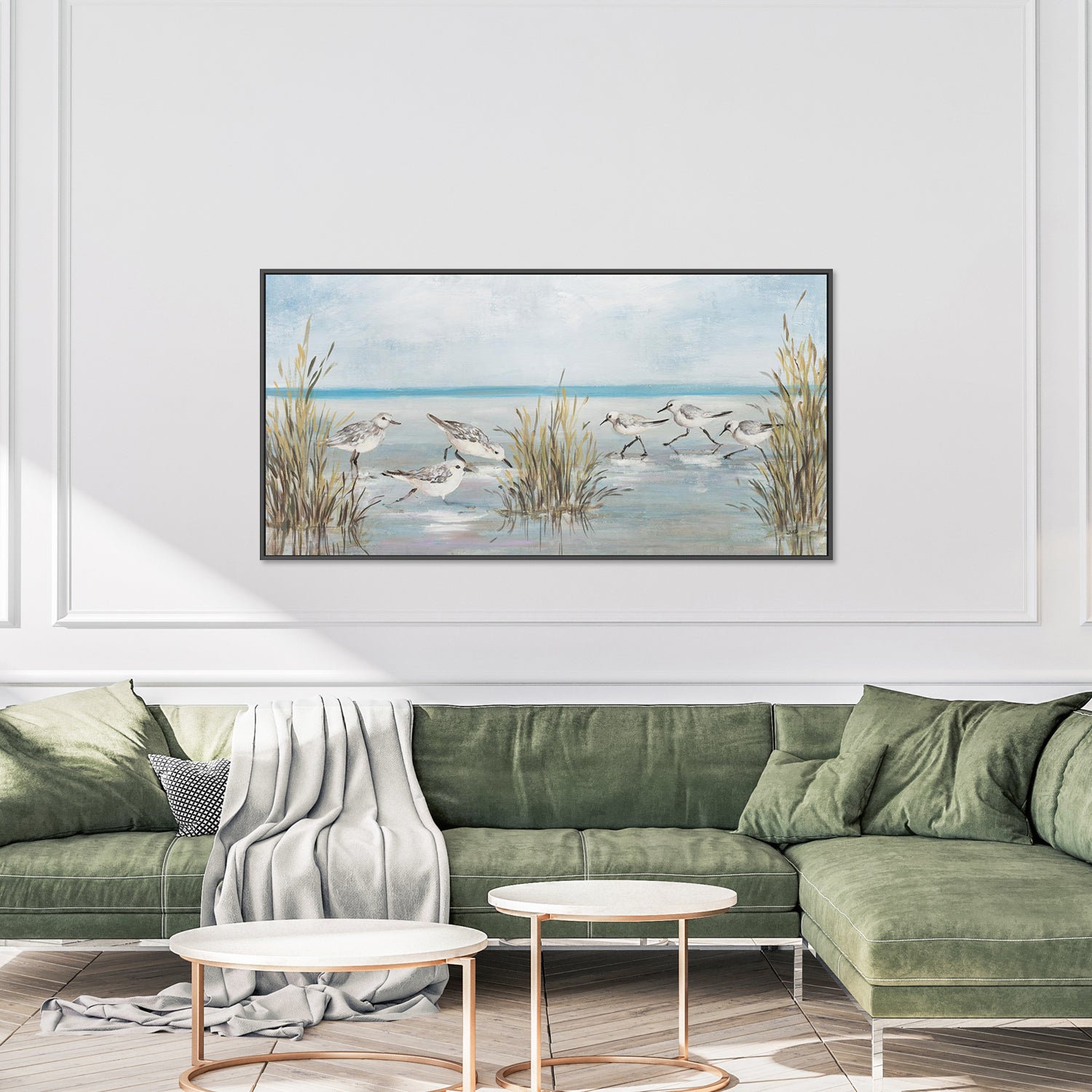 wall-art-print-canvas-poster-framed-Beach Birds, Style A-9