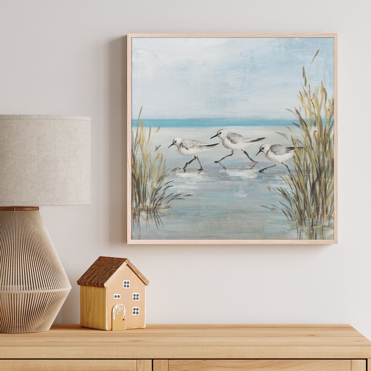 wall-art-print-canvas-poster-framed-Beach Birds, Style C-7