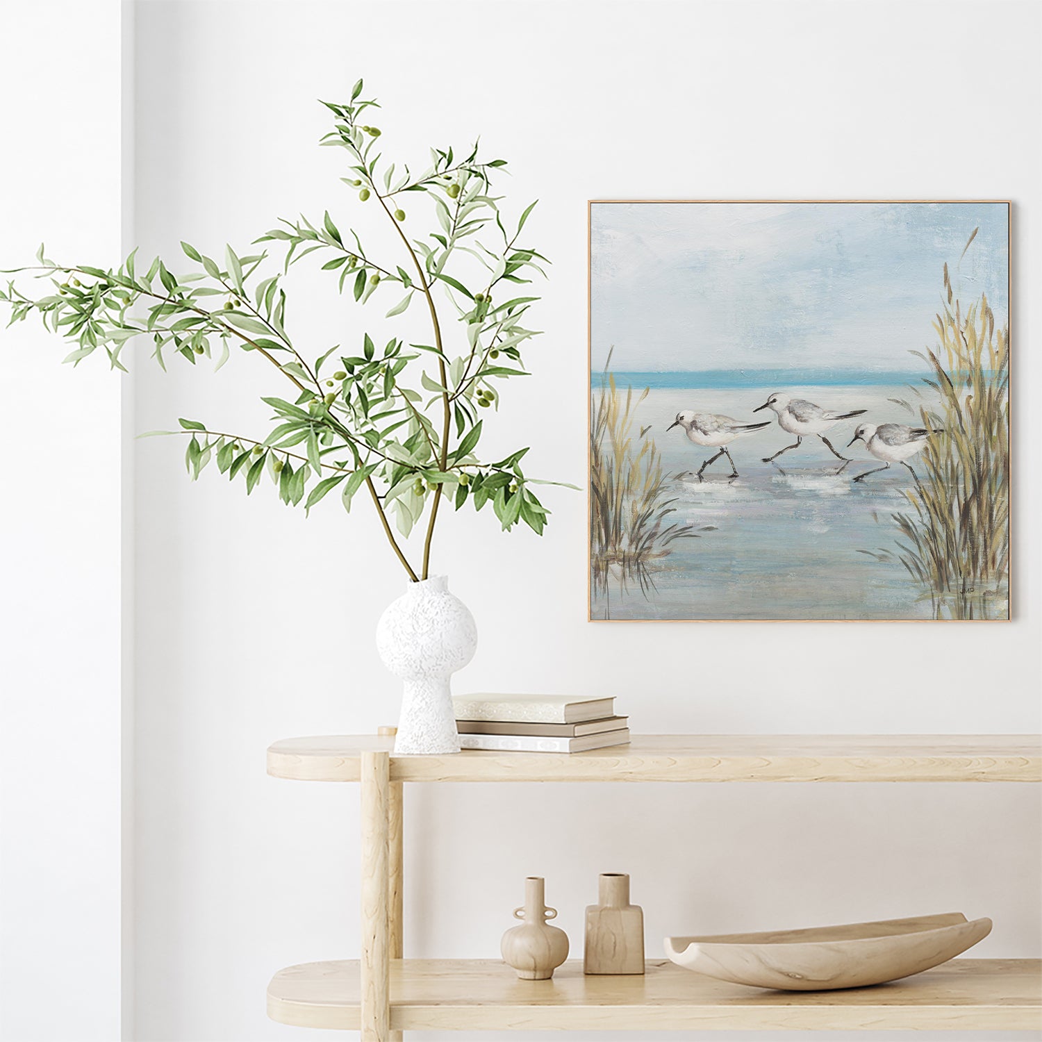 wall-art-print-canvas-poster-framed-Beach Birds, Style C-9