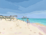 wall-art-print-canvas-poster-framed-Beach Day at Hamelin Bay, Original Hand-Painted Canvas By Meredith Howse , By Meredith Howse , By Meredith Howse-1