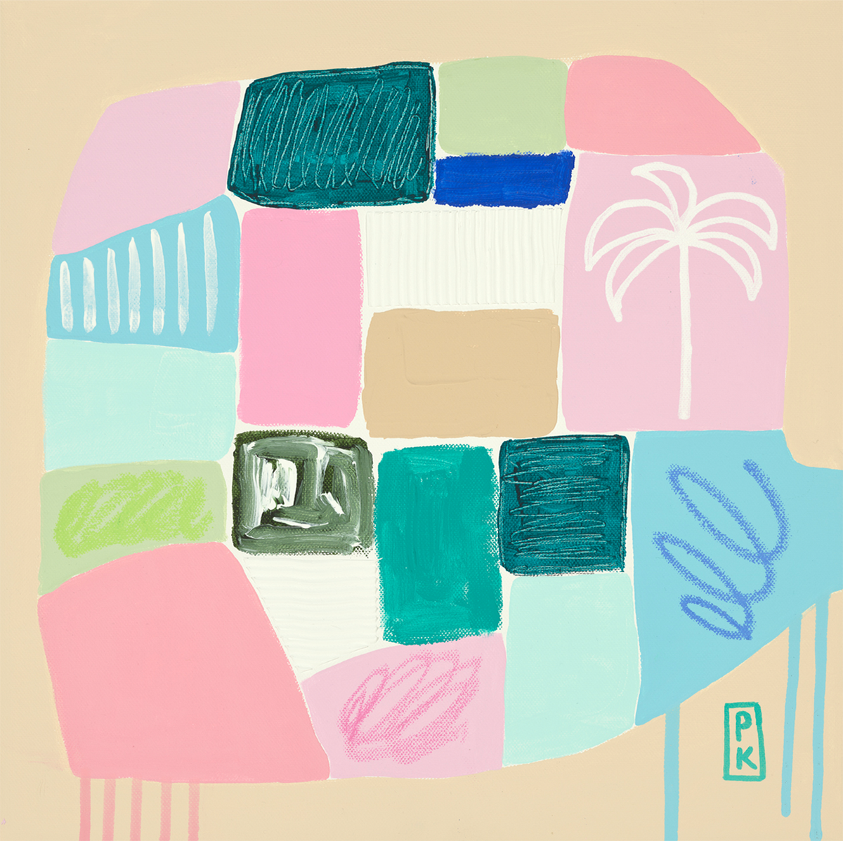 Beach Life , By Poppy Key,Wall Art Canvas Print, Poster,Range of Sizes