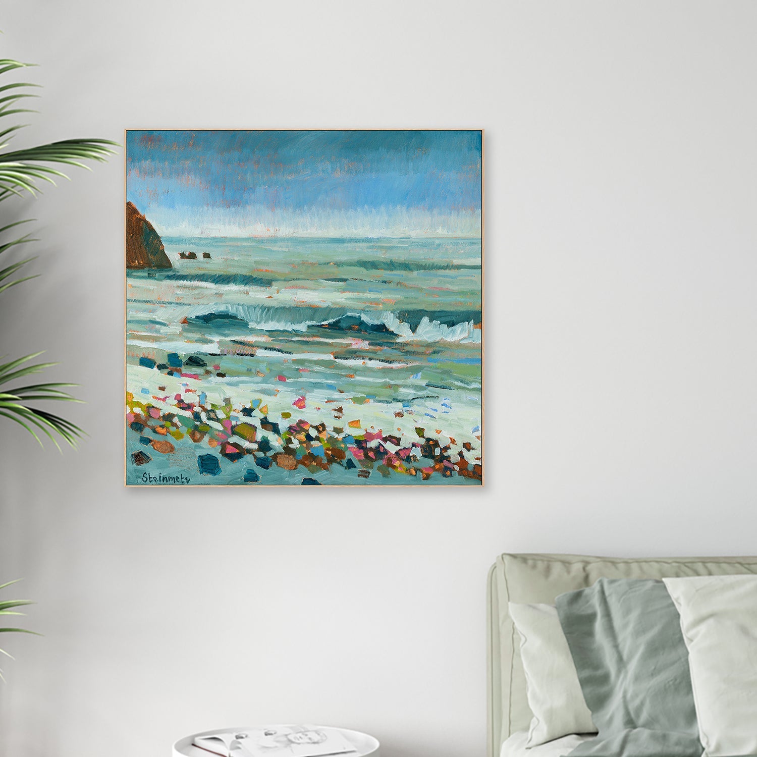 wall-art-print-canvas-poster-framed-Beach Pebble Color , By Liana Steinmetz-2