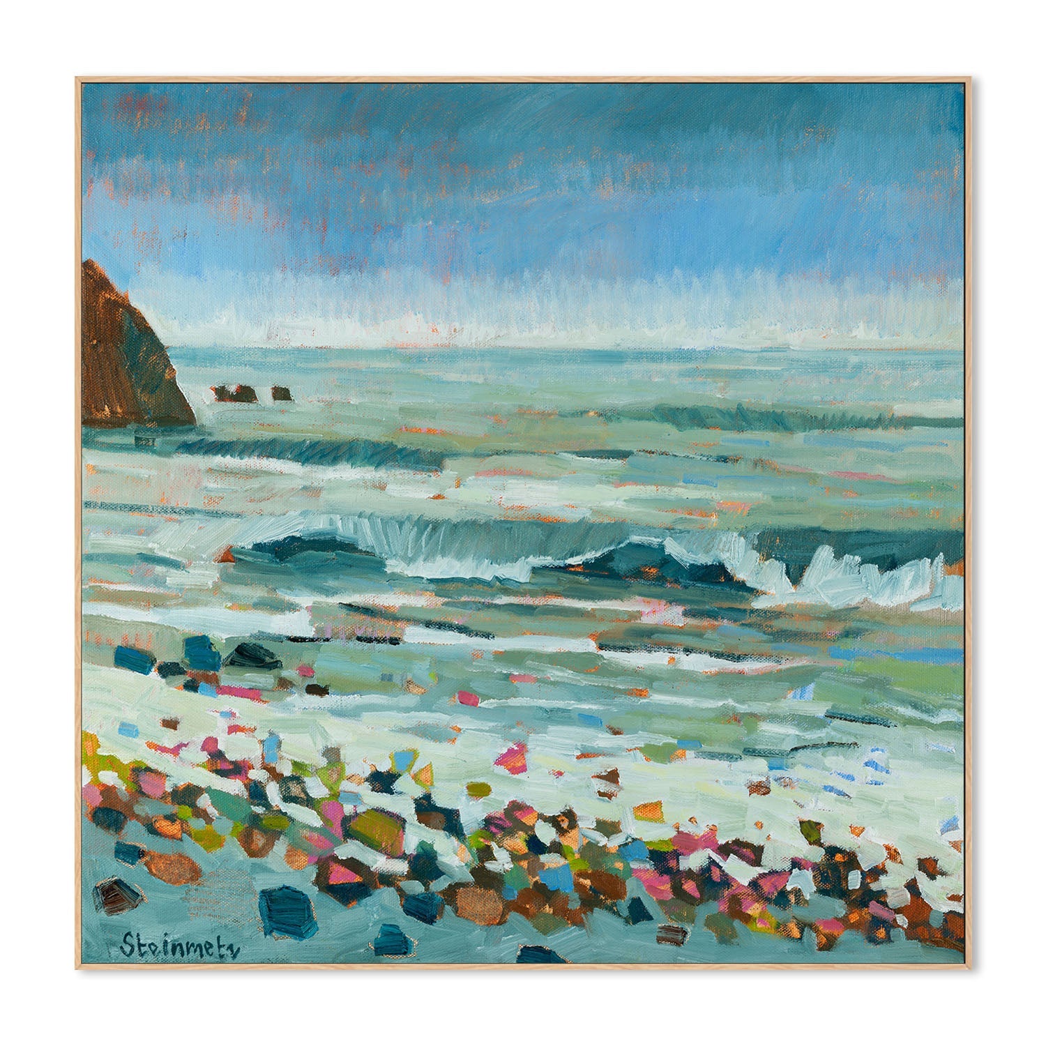 wall-art-print-canvas-poster-framed-Beach Pebble Color , By Liana Steinmetz-4