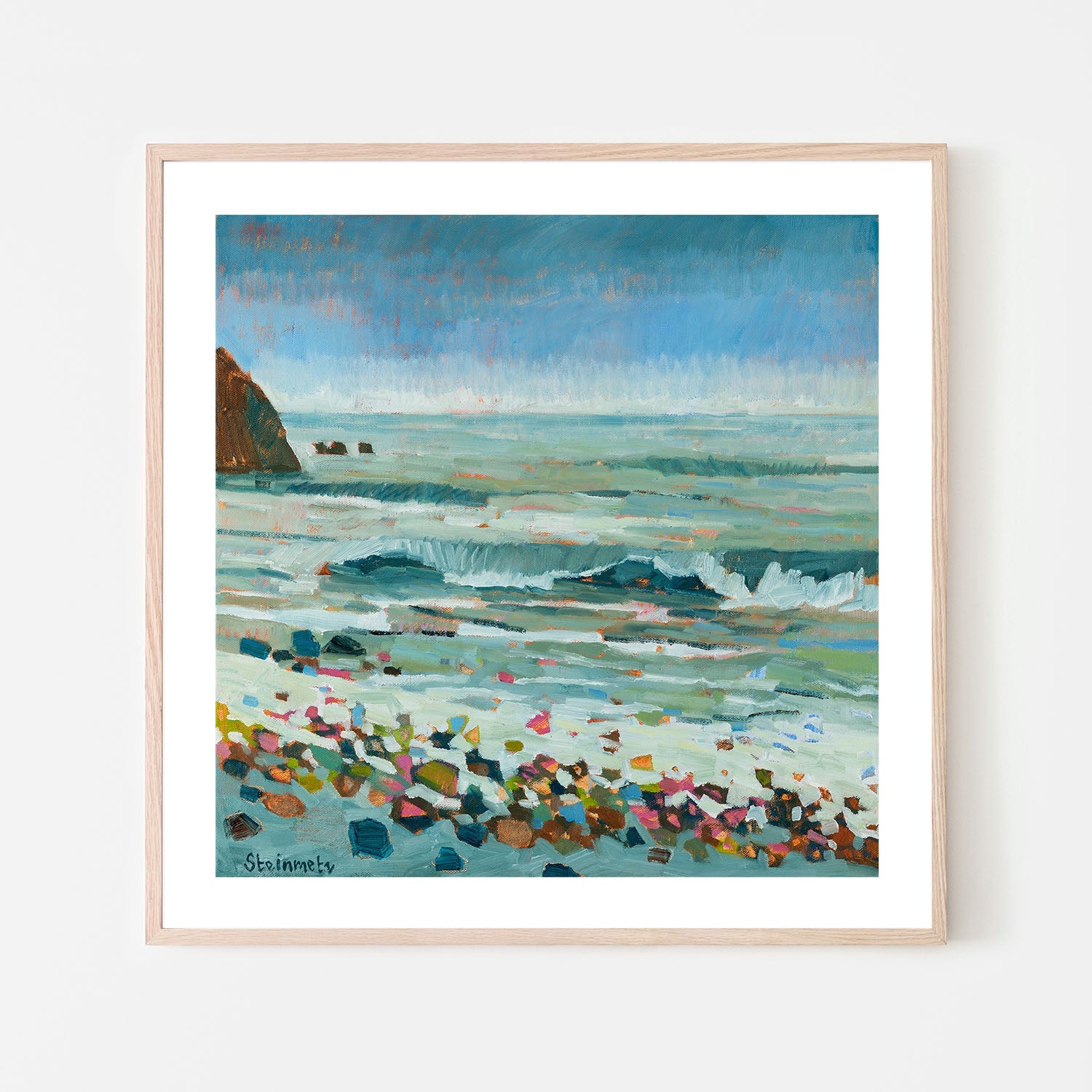 wall-art-print-canvas-poster-framed-Beach Pebble Color , By Liana Steinmetz-6