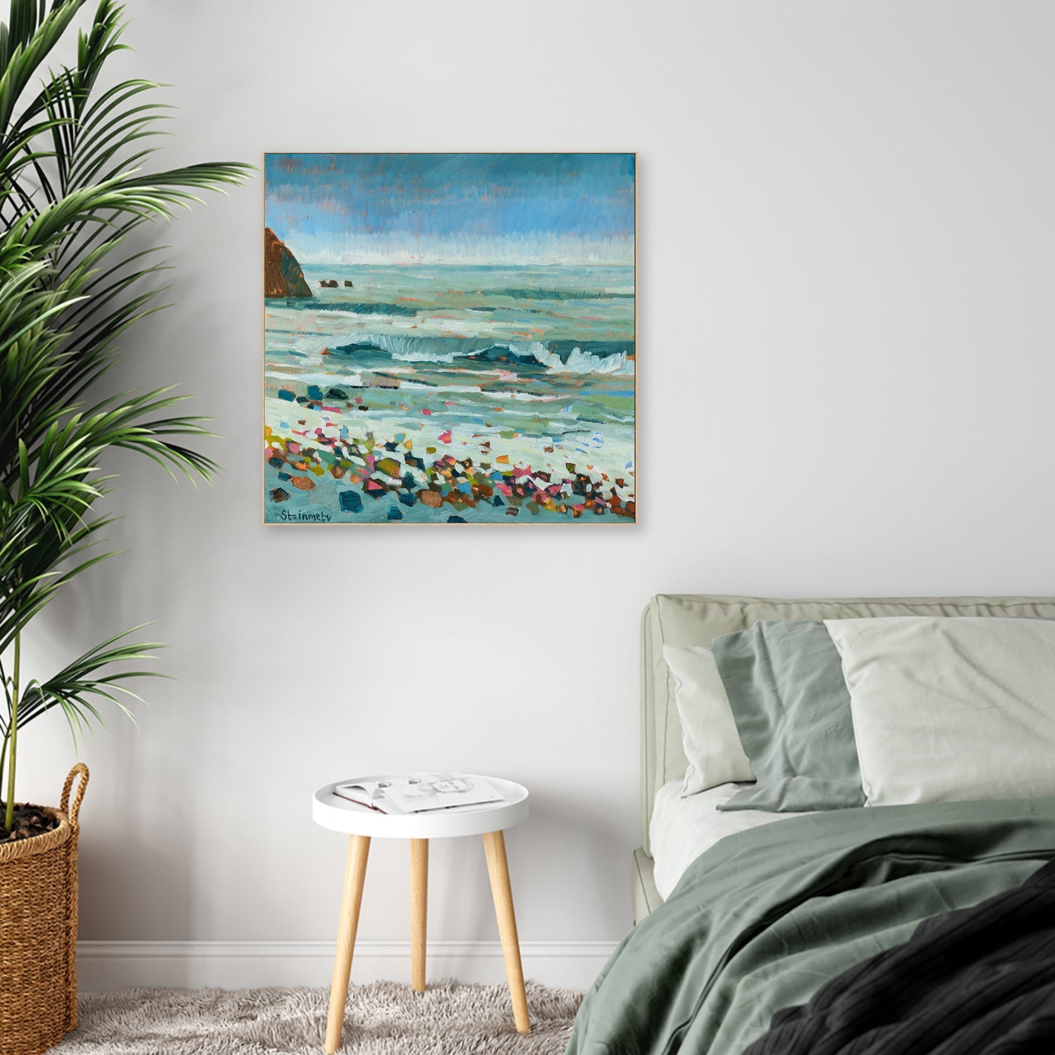 wall-art-print-canvas-poster-framed-Beach Pebble Color , By Liana Steinmetz-7