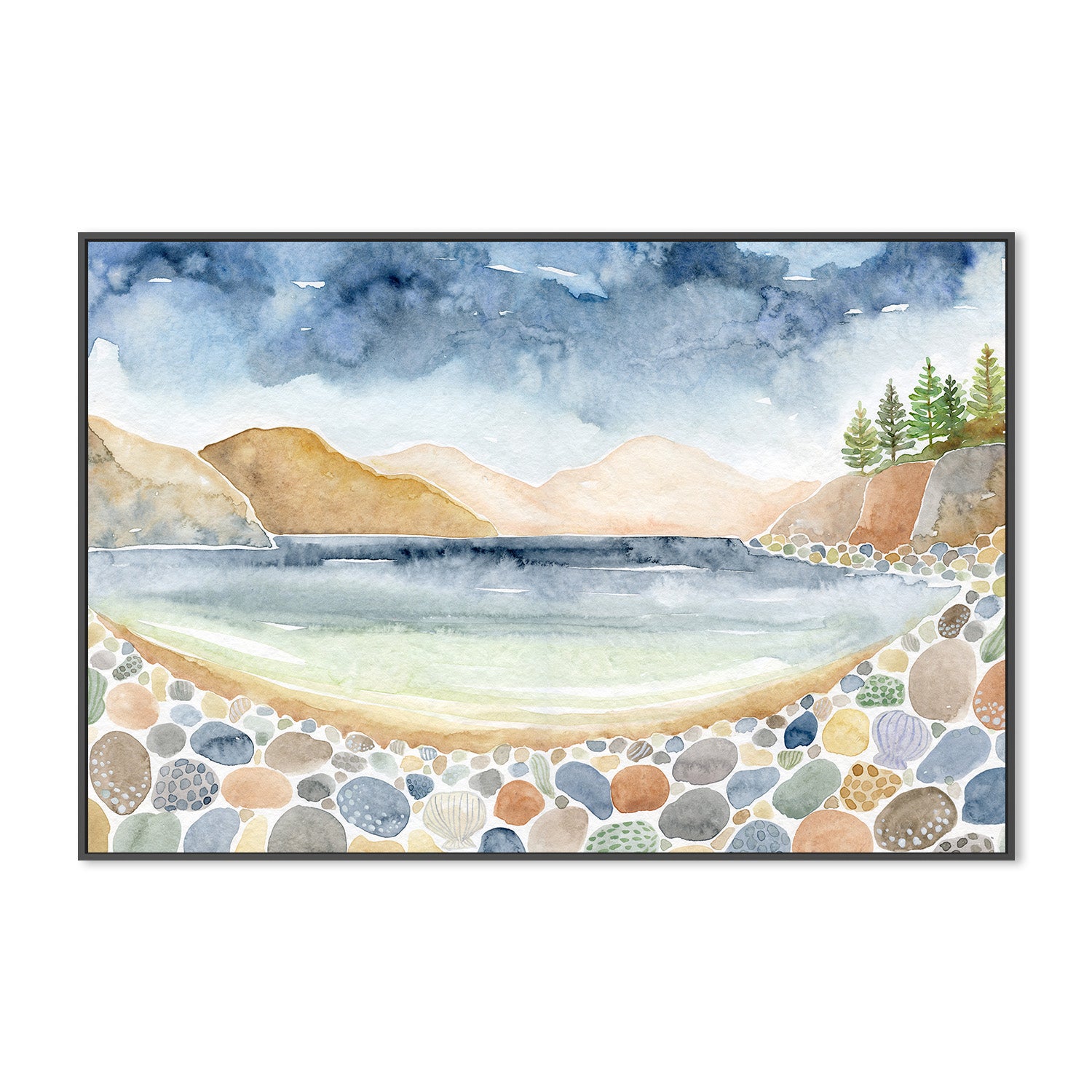 wall-art-print-canvas-poster-framed-Beach Scene, Style A-3