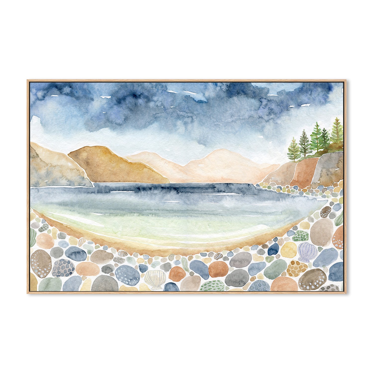 wall-art-print-canvas-poster-framed-Beach Scene, Style A-4