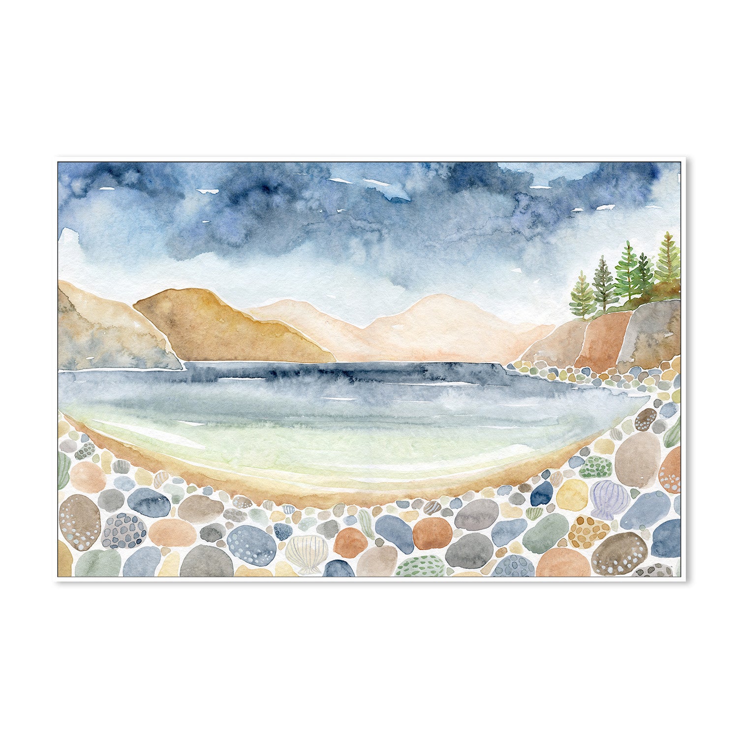 wall-art-print-canvas-poster-framed-Beach Scene, Style A-5