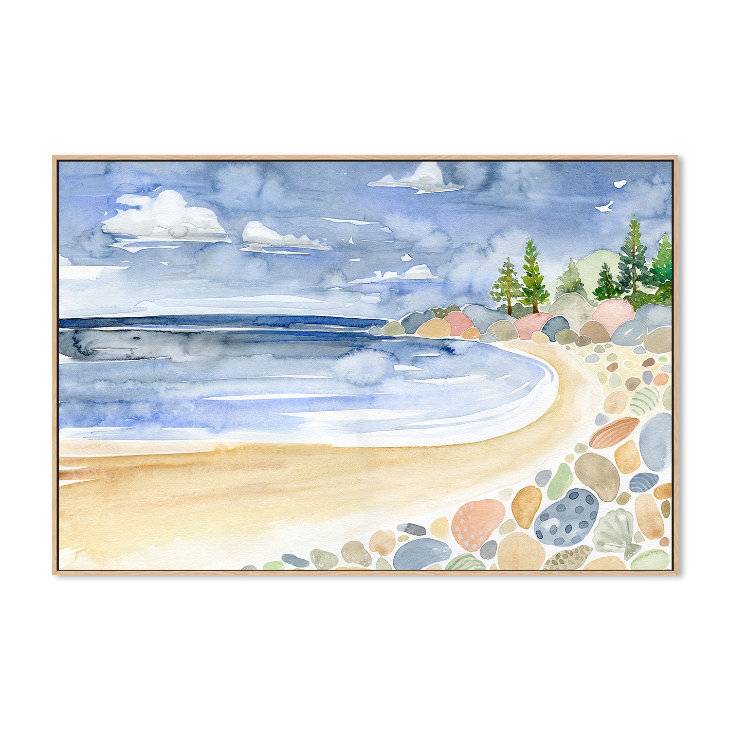 wall-art-print-canvas-poster-framed-Beach Scene, Style B-4