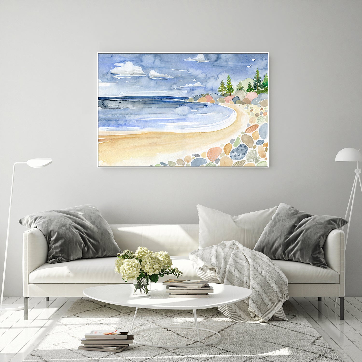 wall-art-print-canvas-poster-framed-Beach Scene, Style B-9
