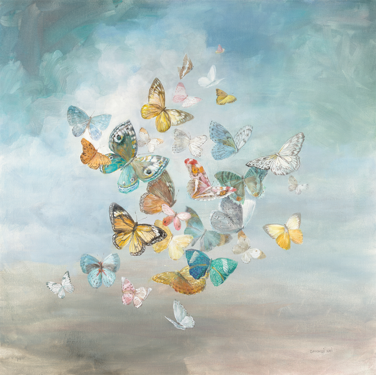 wall-art-print-canvas-poster-framed-Beautiful Butterflies , By Danhui Nai-1