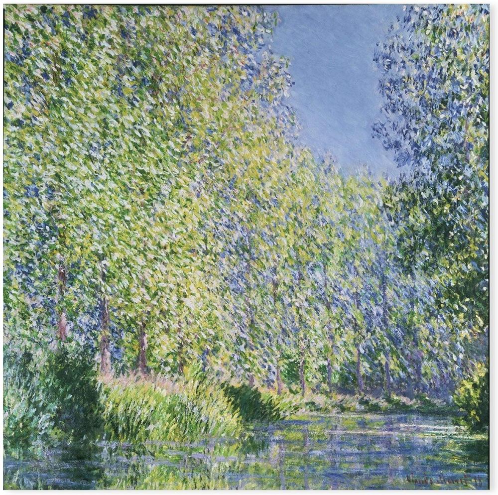 wall-art-print-canvas-poster-framed-Bend in the River Epte 1888 , By Monet-by-Gioia Wall Art-Gioia Wall Art