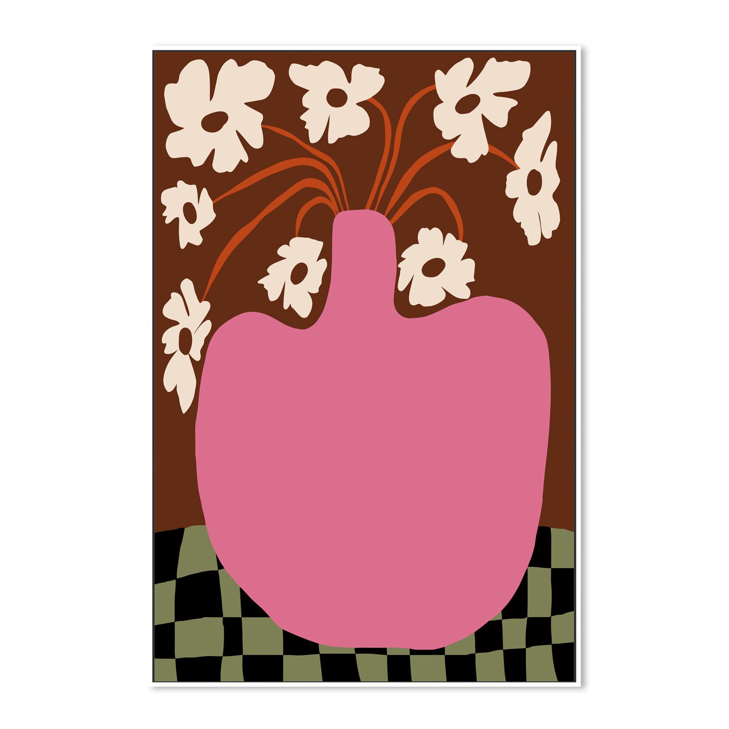 wall-art-print-canvas-poster-framed-Big pot with flower-5