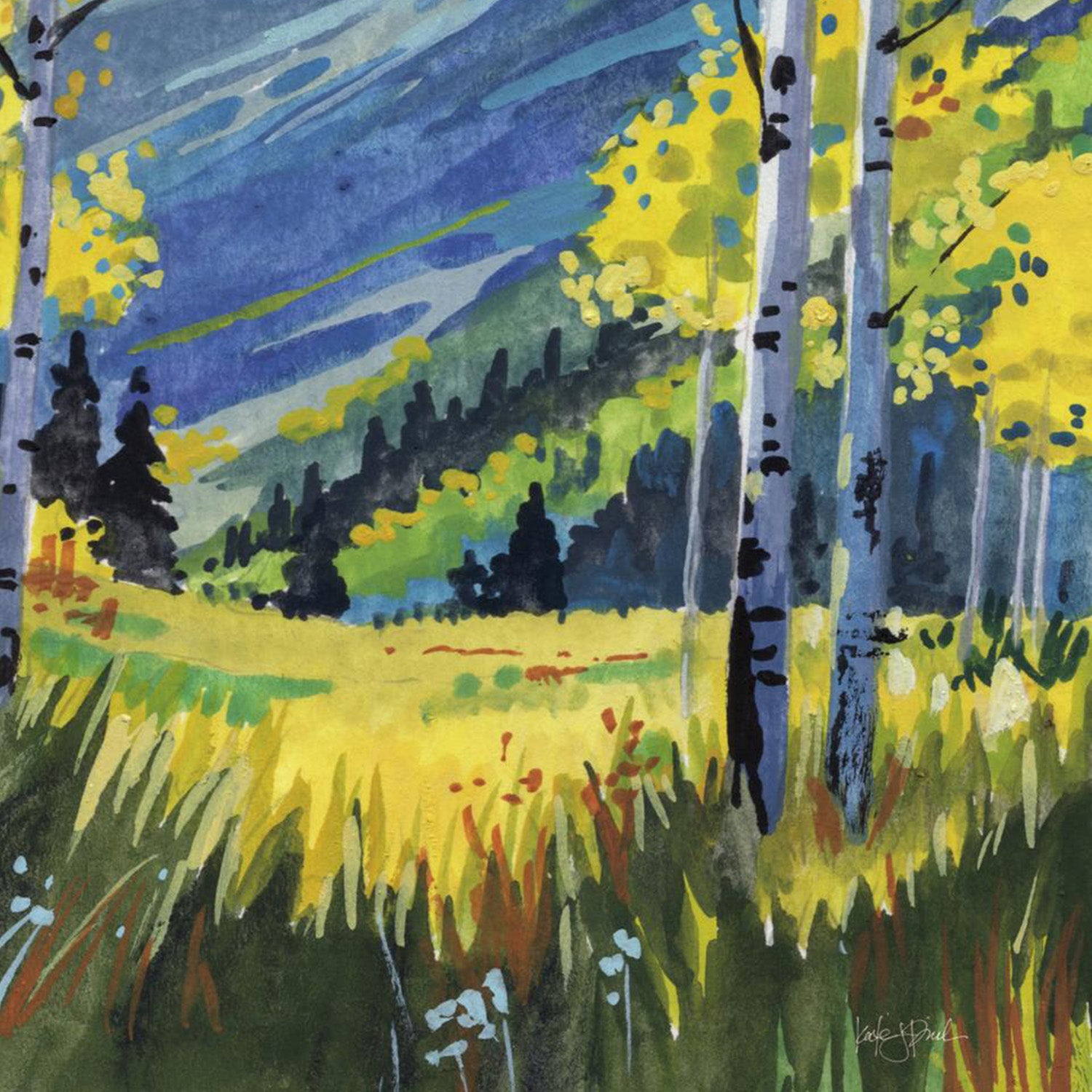 wall-art-print-canvas-poster-framed-Birch Grove Early Fall-11