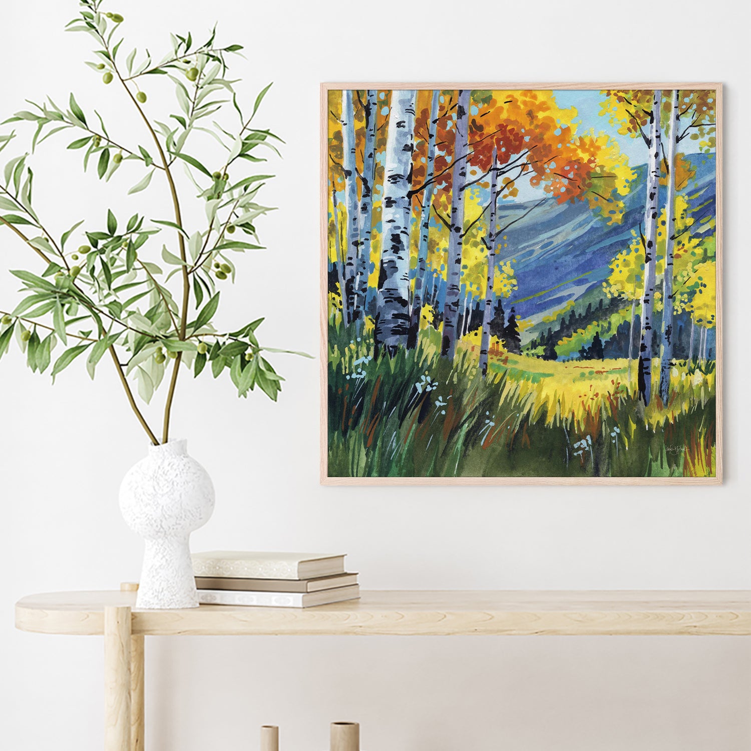 wall-art-print-canvas-poster-framed-Birch Grove Early Fall-7