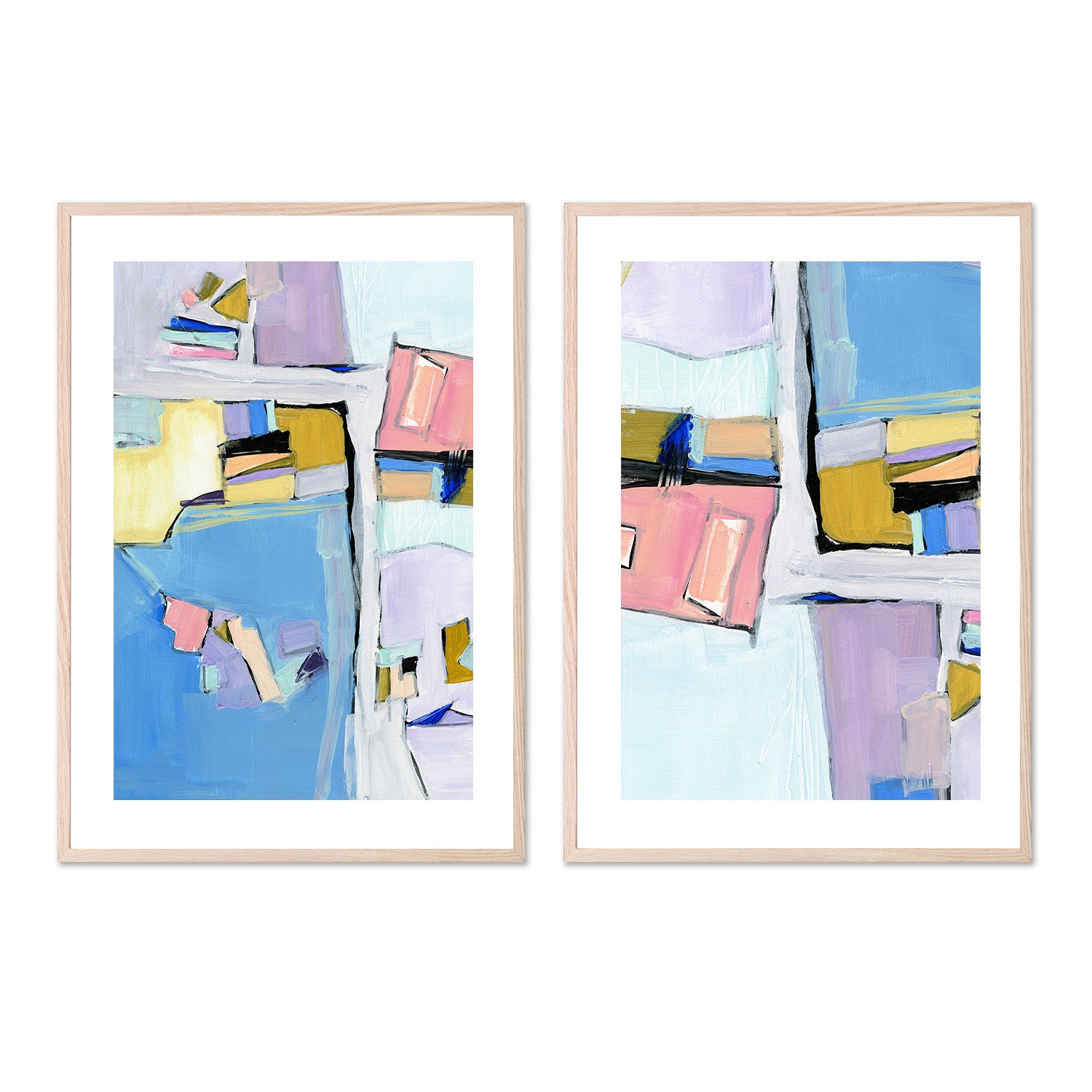 wall-art-print-canvas-poster-framed-Birds Eye View, Style A & C , Set Of 2-6