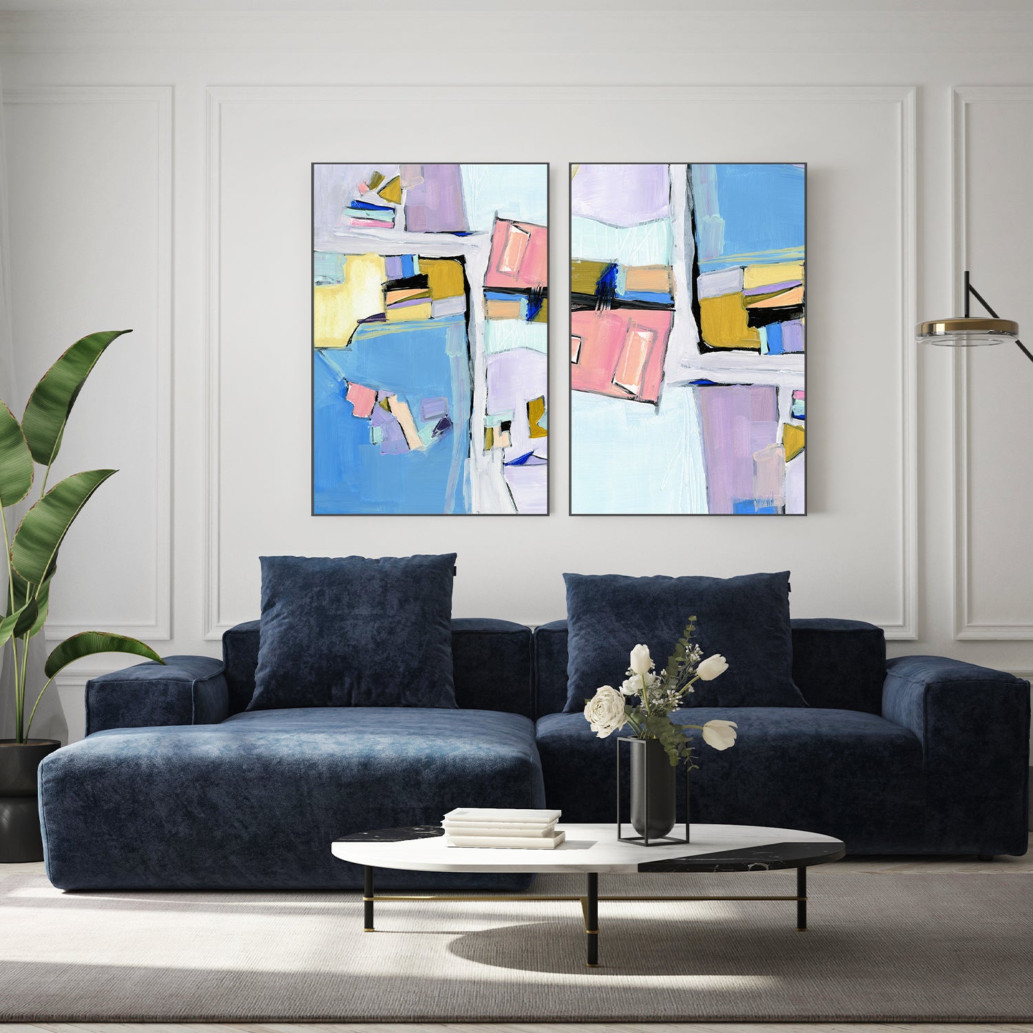 wall-art-print-canvas-poster-framed-Birds Eye View, Style A & C , Set Of 2-7