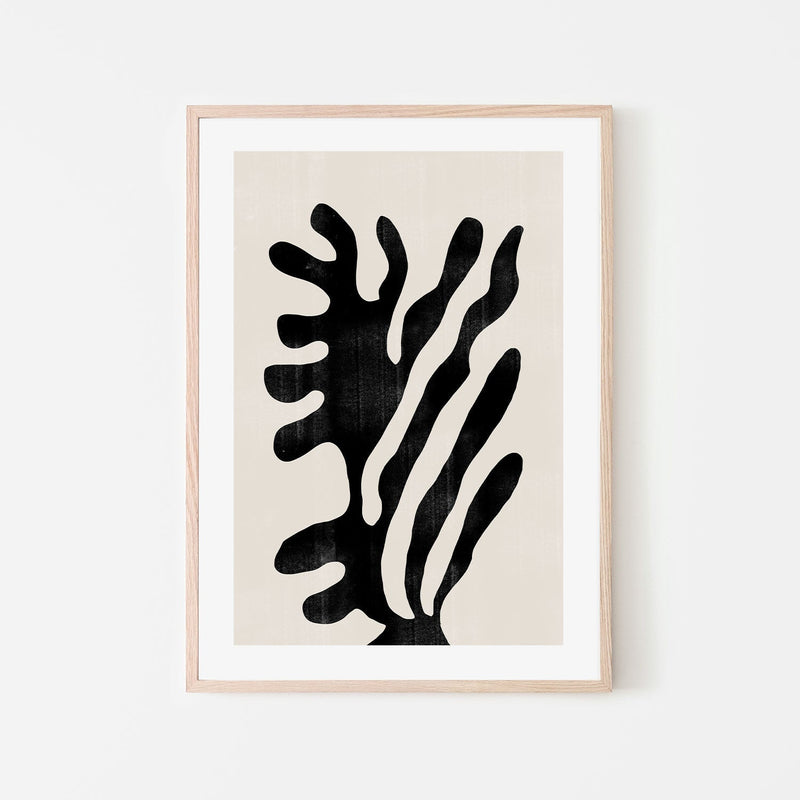 wall-art-print-canvas-poster-framed-Black Abstract Coral-GIOIA-WALL-ART