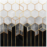 wall-art-print-canvas-poster-framed-Black and Grey Gradient Cubes-GIOIA-WALL-ART