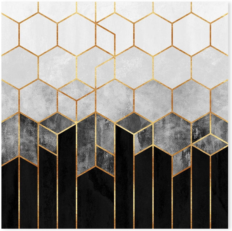 wall-art-print-canvas-poster-framed-Black and Grey Gradient Cubes-GIOIA-WALL-ART
