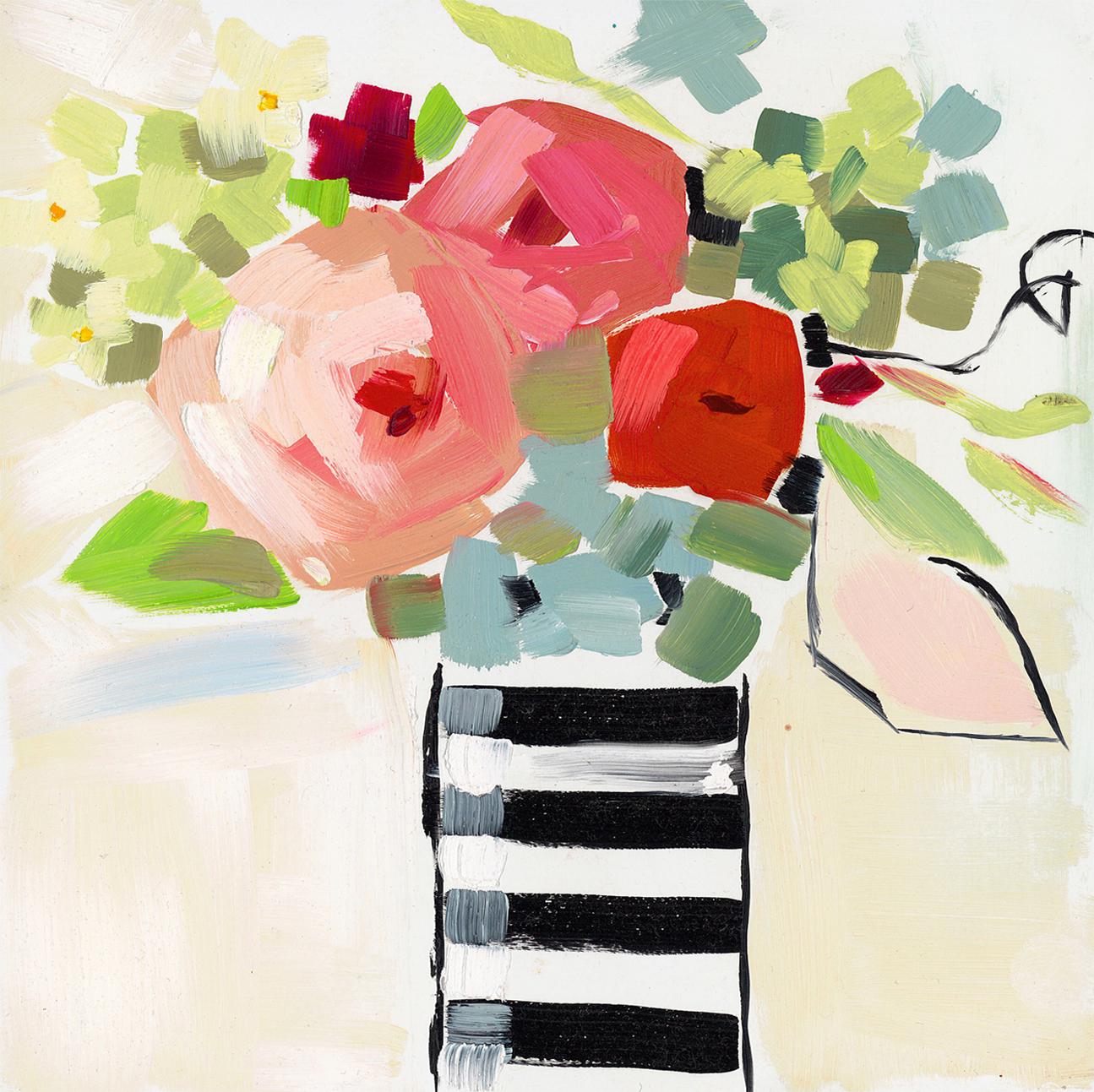 wall-art-print-canvas-poster-framed-Black and White Vase , By Jenny Westenhofer Art-1