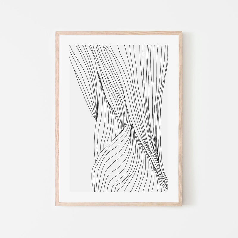 wall-art-print-canvas-poster-framed-Black Lines, Style A-GIOIA-WALL-ART