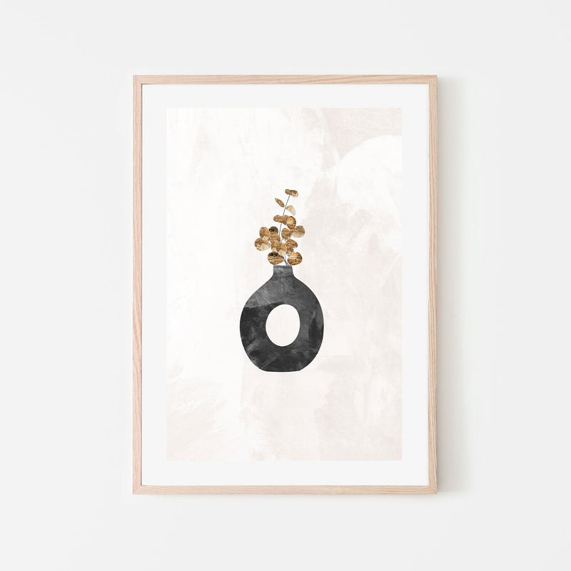 wall-art-print-canvas-poster-framed-Black Potted Plant, Style A , By Sarah Manovski-GIOIA-WALL-ART