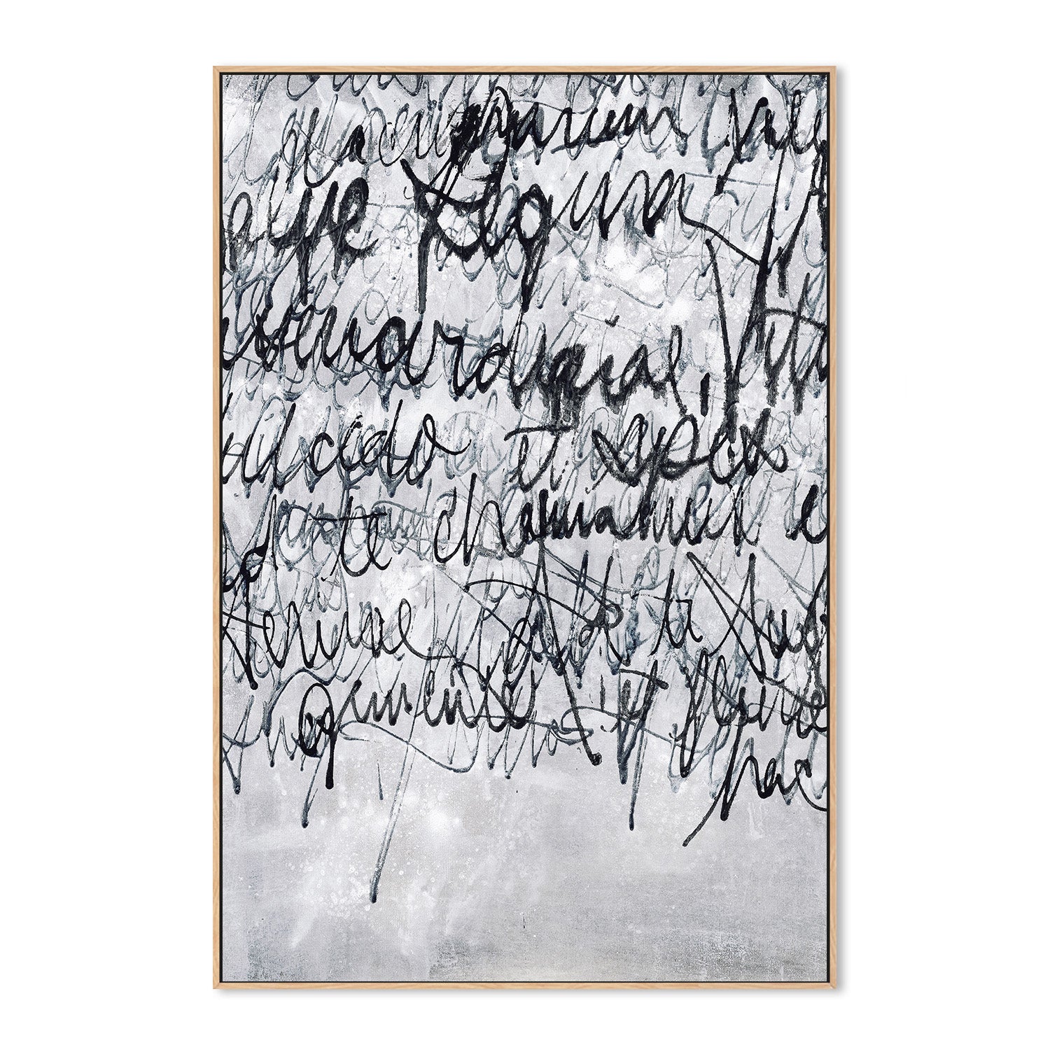 wall-art-print-canvas-poster-framed-Black Script With Border , By Gianna Summa-4