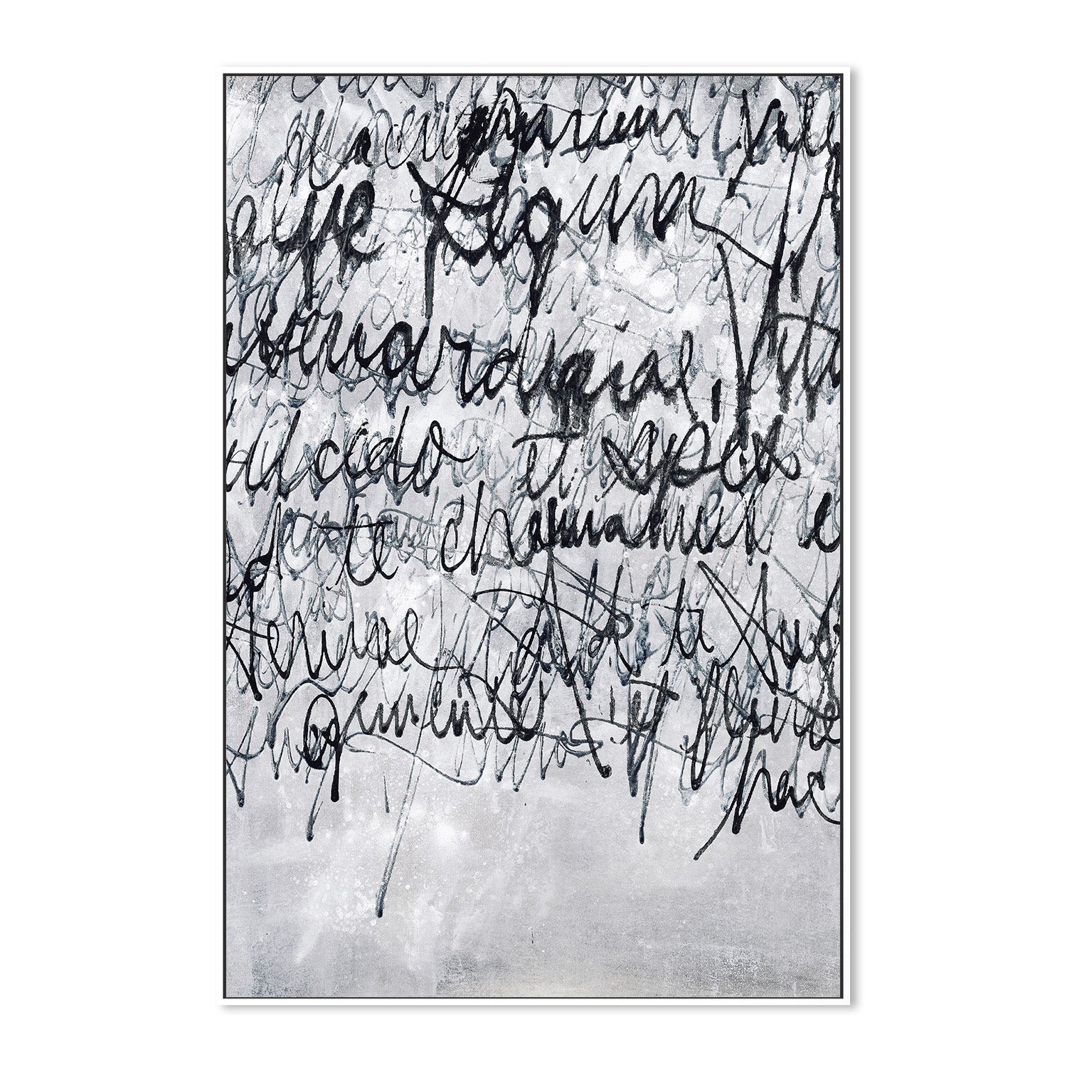 wall-art-print-canvas-poster-framed-Black Script With Border , By Gianna Summa-5