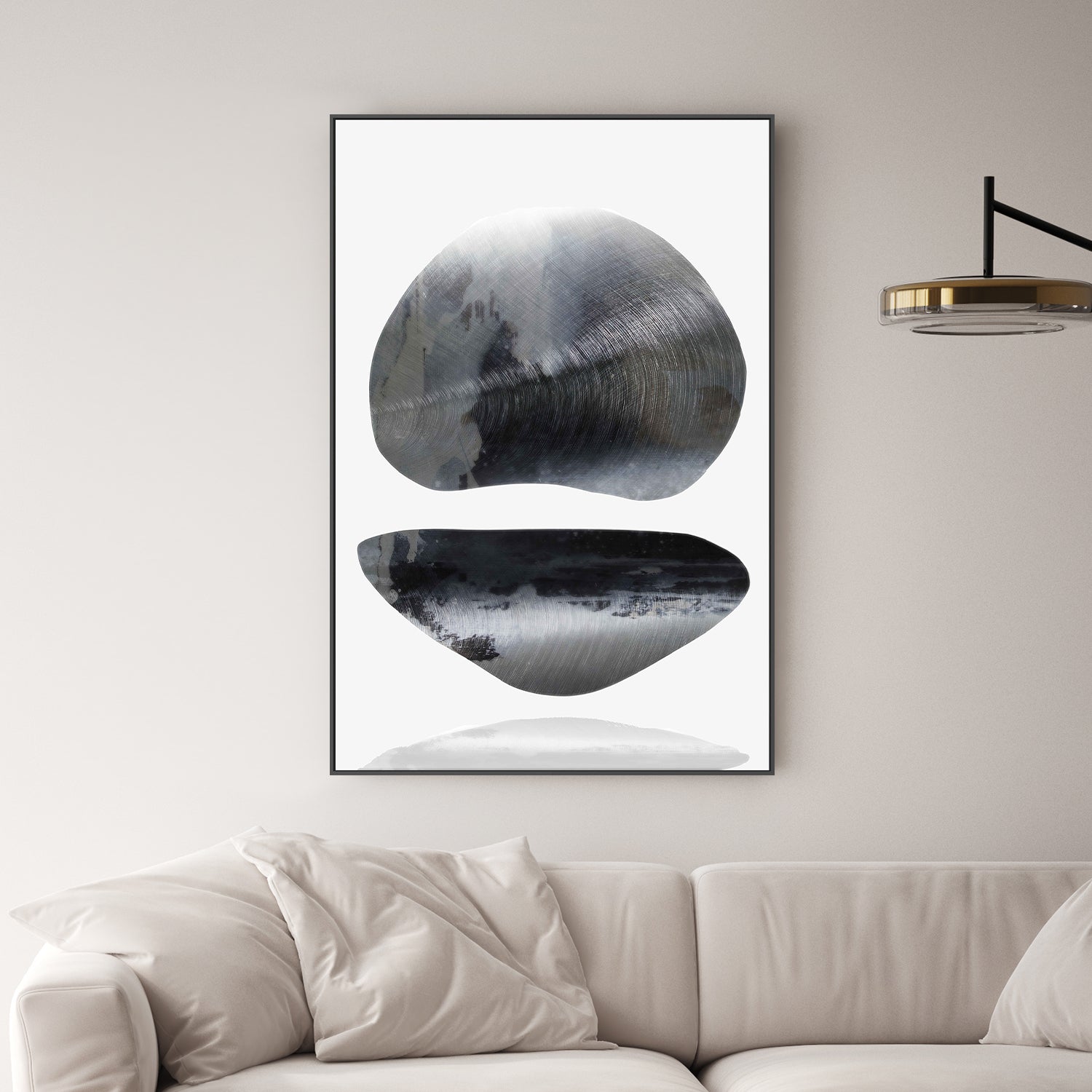 wall-art-print-canvas-poster-framed-Black Stones-2