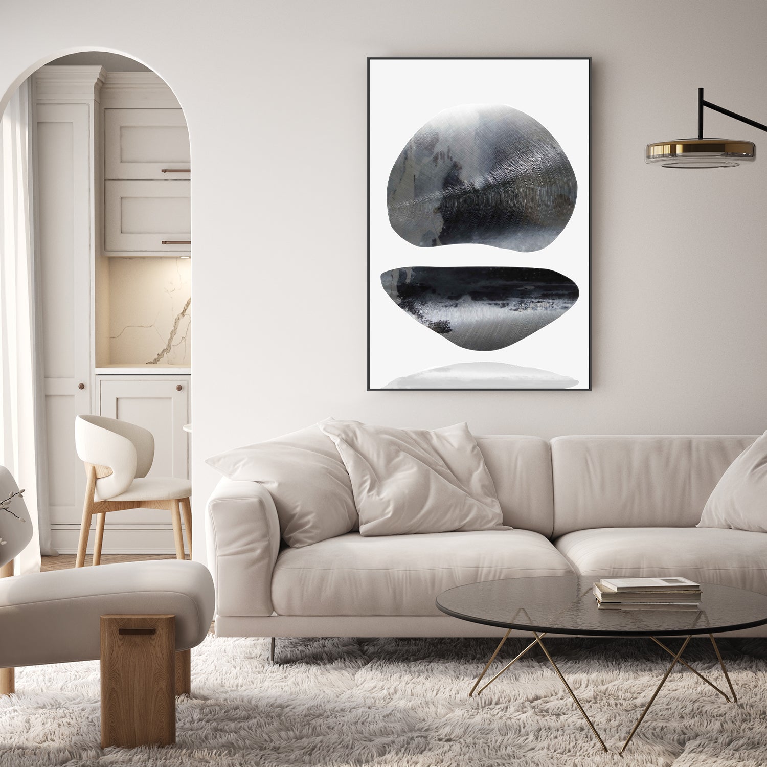 wall-art-print-canvas-poster-framed-Black Stones-7