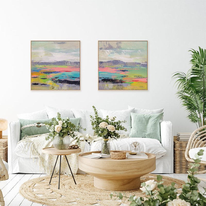 wall-art-print-canvas-poster-framed-Blooming Field, Set of 2-by-Silvia Vassileva-Gioia Wall Art